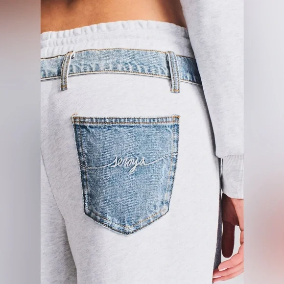 SER.O.YA ORSON WIDE LEG JOGGER SWEATPANTS, TIDAL, MEDIUM - Picture 5 of 16